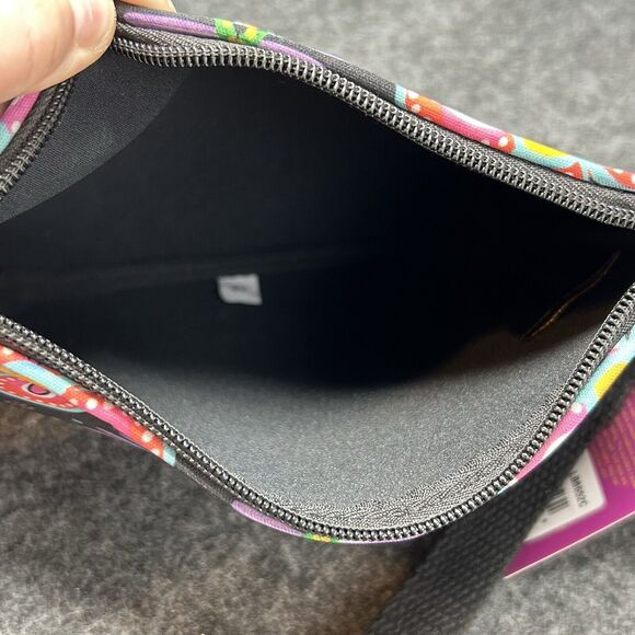 Laurel Burch Wristlet Colorful Floral Soft Neoprene Texture Detachable Strap NEW - Picture 5 of 10